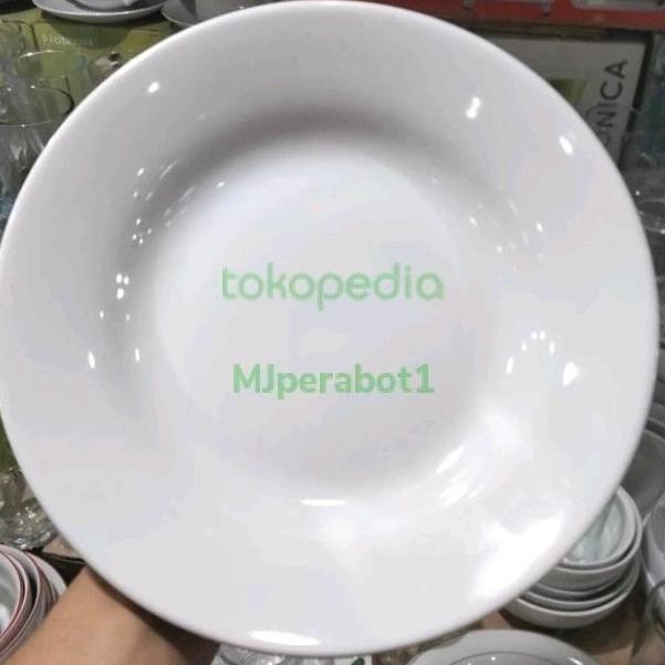 Piring Makan Keramik Putih Polos 9 Inch Sunbird