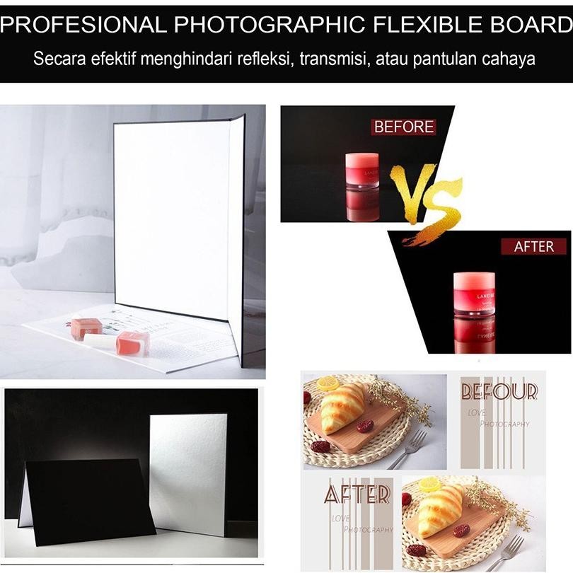 Reflektor Papan Lipat Fotografi Cardboard A3 / Perlengkapan Fotografi