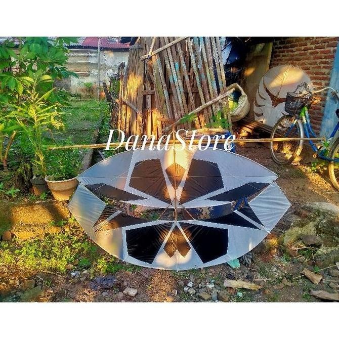 (Good) gapangan pegon ceper 1 meter bahan fiber dan bambu/layang layang gapangan pegon ceper merakit