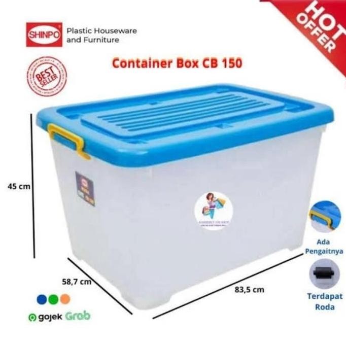 Kontainer Plastik Serbaguna Box , Box Arsip , Baju Shinpo Cb 150