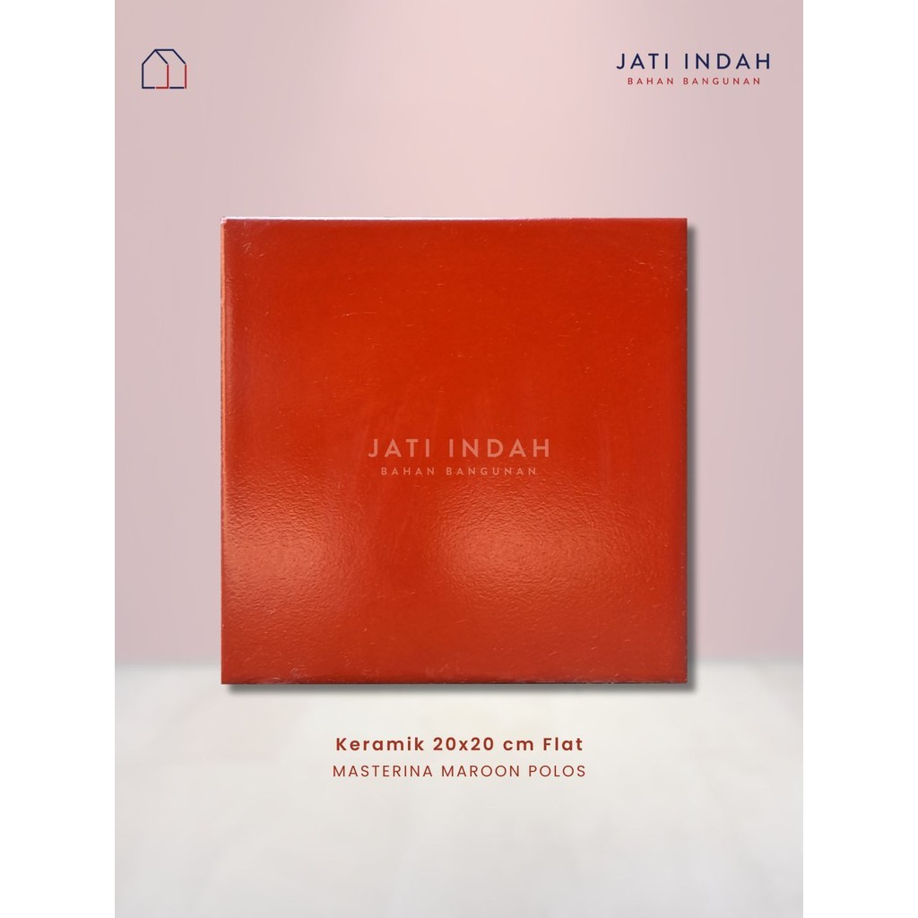 PROMO Keramik 20x20 cm Merah Maroon Polos | Keramik Lantai & Dinding