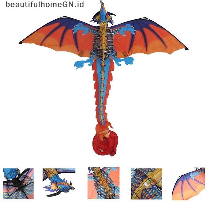 (Good) Cantik Layangan Nilon 3D Besar Layangan Flying Dragon Dengan Garis