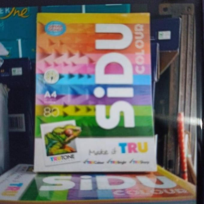 Kertas A4 80 Sidu Warna-- Warni Isi 250 Lbr