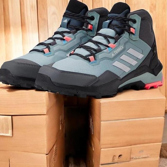 New  Boots adidas TERREX AX4 Mid GORE-TEX Hiking Shoes 'Blue'