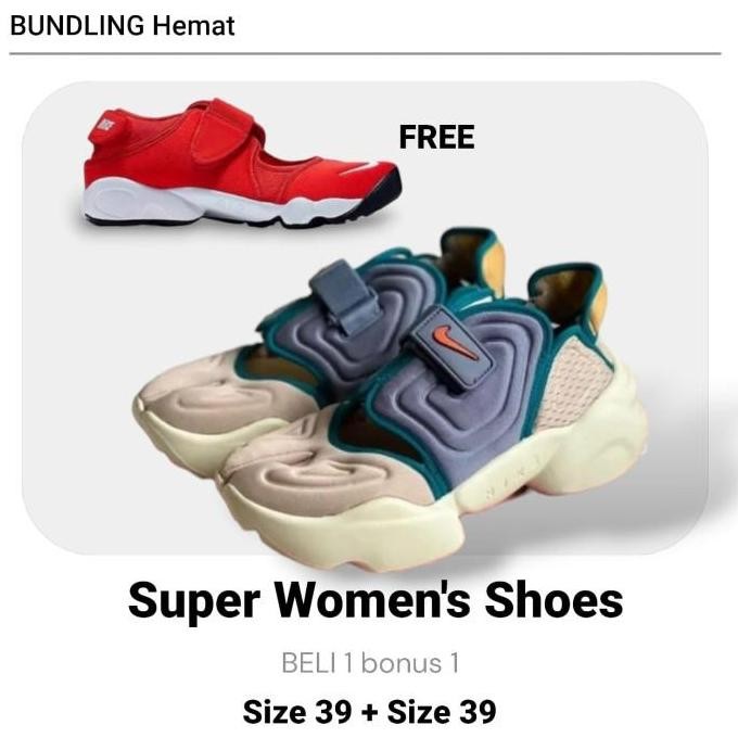 New  Nike Aqua Rift Sneakers Grey n Nike Air Rift Red White 322359-600 Originals Guaranteed