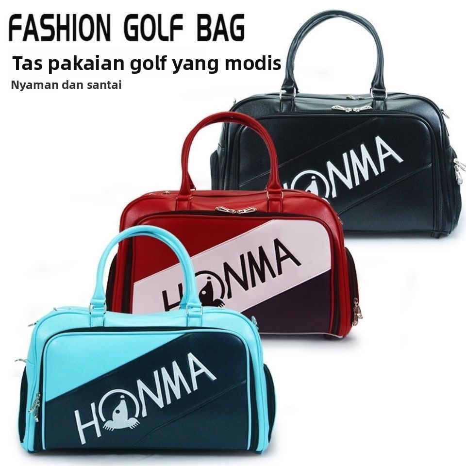 Tas pakaian golf untuk pria dan wanita, tahan air dan ringan pu Tas Pakaian Kapasitas Besar dengan K