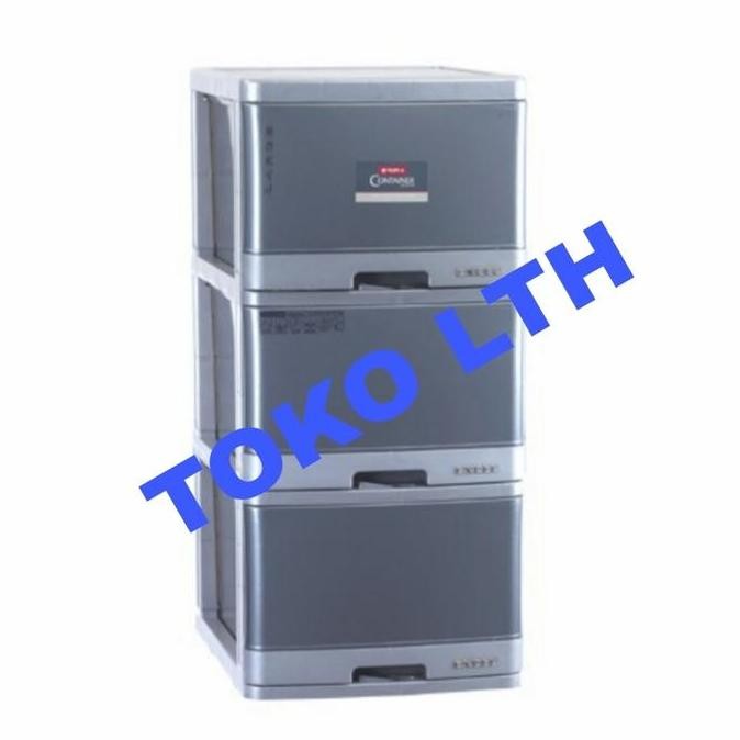 Lemari Plastik Susun 3 / Laci Container - Excel L3 Lion Star Xc-6