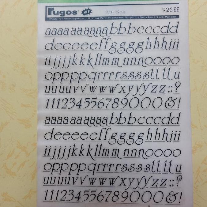 Rugos Huruf 36Pt 10,1Mm