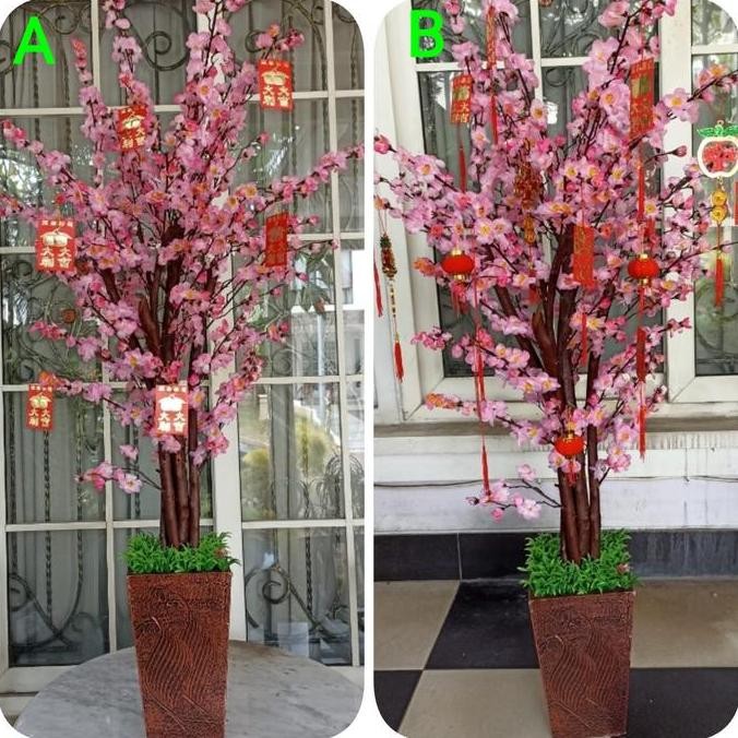 Pohon Imlek Meihua Angpao Mehwa Besar 145 Cm Hiasan Gantungan Angpao