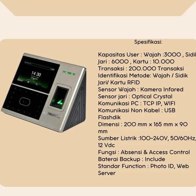 Mesin Absensi Fingerplus Fid 92 Wifi