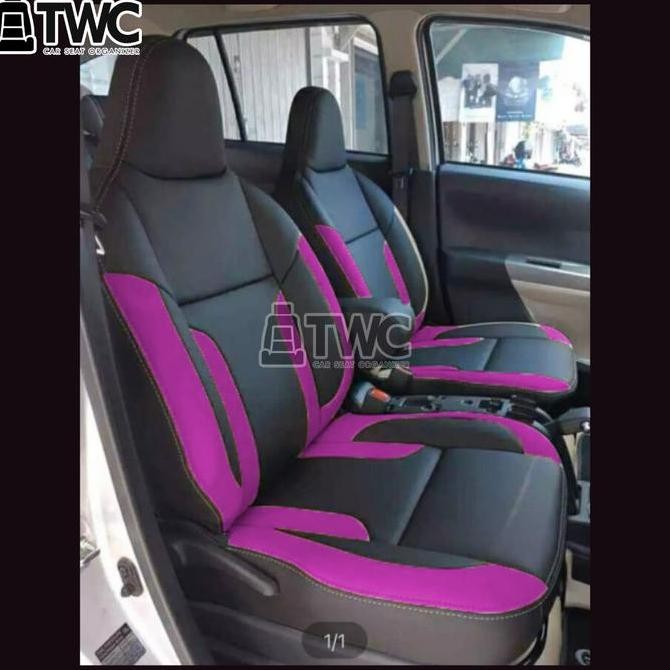 Cover Jok Sarung Jok Mobil Toyota Calya / Sra - FULLLSET 3 baris Aksesoris Interior mobil kulit sint