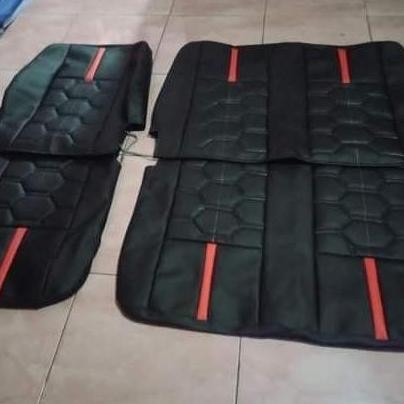 cover jok l300 pick up motif warna hitam plet merah