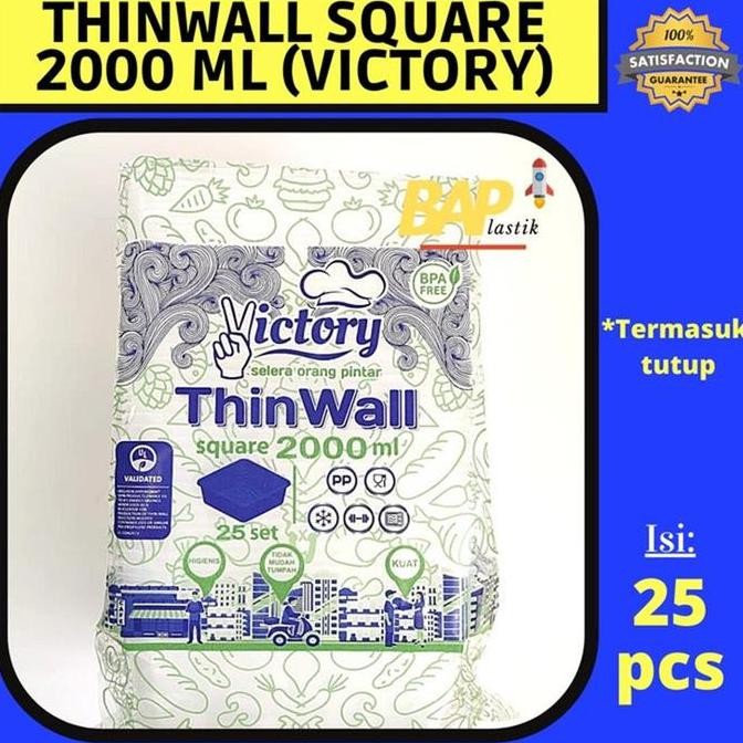 Thinwall Square 2000 Ml / Kotak Makan / Thinwall Victory