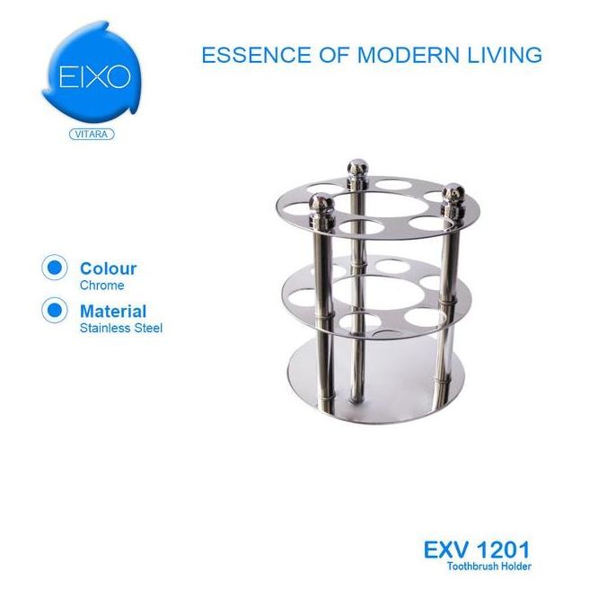 Eixo Vitara Toothbrush Holder Rak Sikat Gigi Meja / Dinding Stainless
