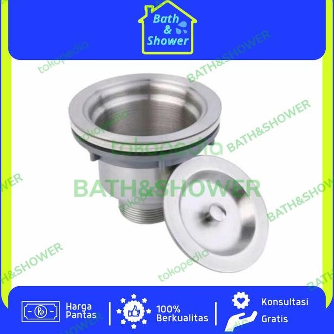 Afur Bcp Full Stainless / Saringan Bak Cuci Piring 4 Inch