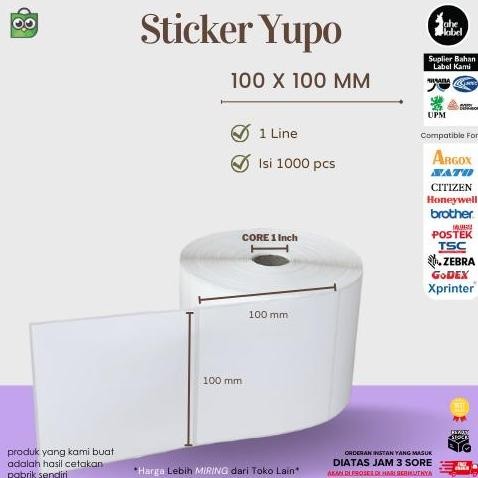 

Label Stiker Vinyl 100X100 Mm , Stiker Yupo 100X100 Mm