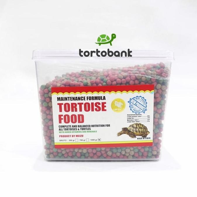 MEIZU TORTOISE FOOD 1 KG - PELET KURA SULCATA PARDALIS ALDABRA INDIAN STAR BURMESE STAR REDFOOT CHER