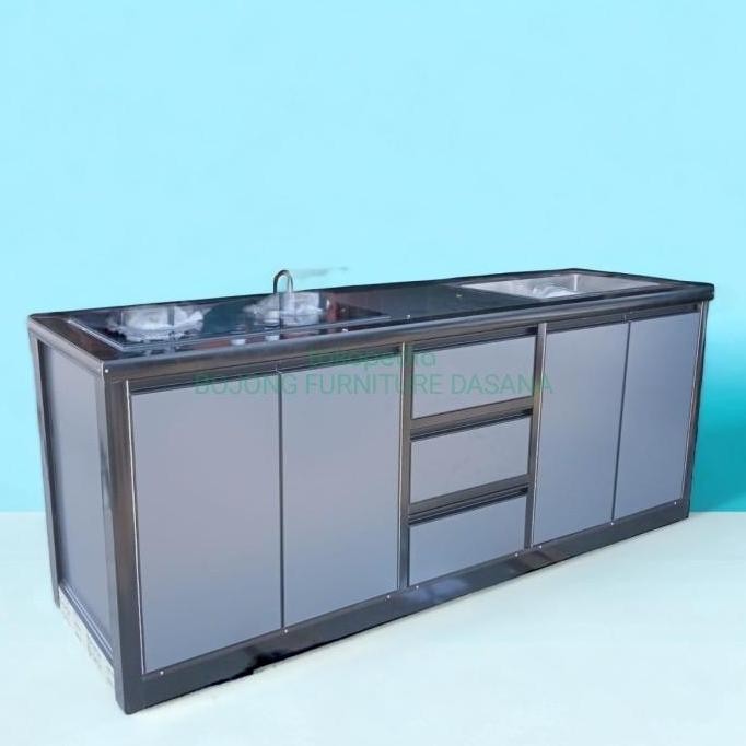 Rak kompor dapur / kitchen set dapur minimalis bahan alumunium