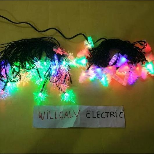 Lampu Natal Led Warna Warni Rgb 28 Led Panjang 6 Meter