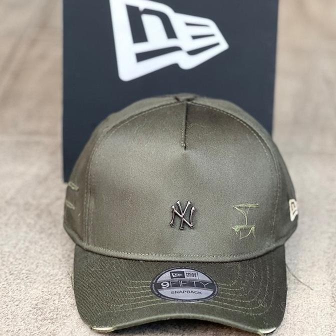 Topi Baseball Mlb Ny Mini Metal Logo Original Green Army Caps CM
