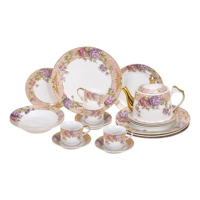 (Good) Vicenza Dinner Set Perangkat Makan Piring Gelas D22 Magnolia