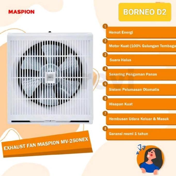 Promo Exhaust Fan Maspion Dinding 10 inch In Out COD