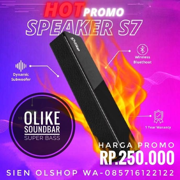 SOUNDBAR SPEAKER OLIKE S7 SUPER BASS STEREO BEST DESIGN