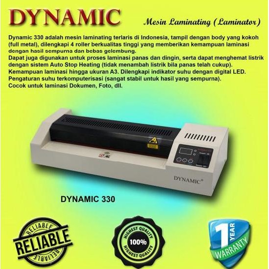 TERLARIS - Mesin Laminating DYNAMIC 330 Mesin Laminating Dynamic-330 LED