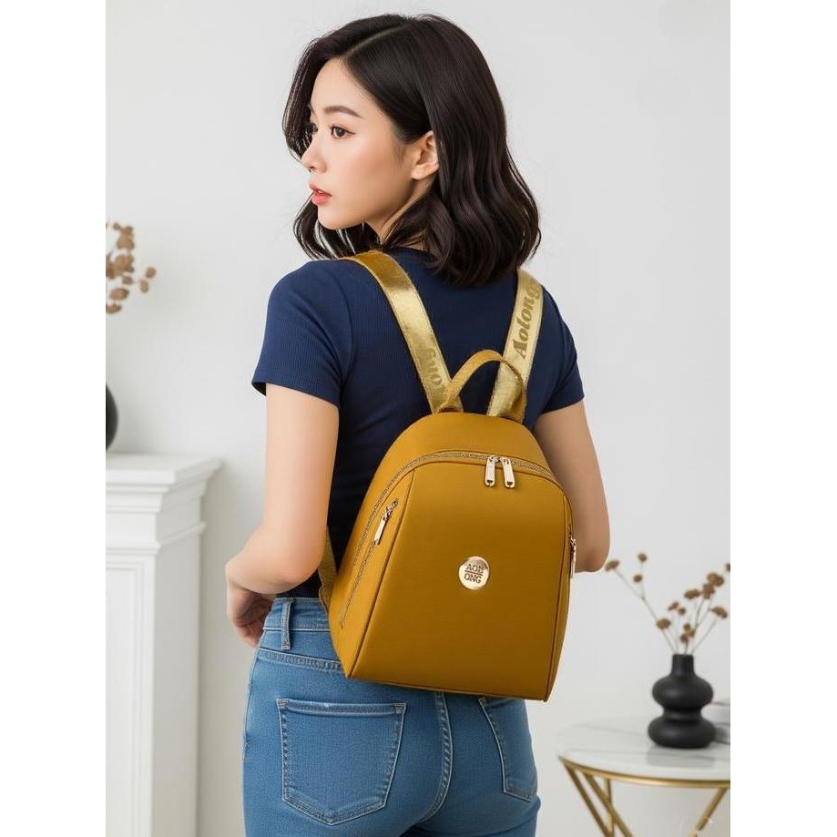 PROMO DISKON - Ransel Kanvas Botol 0206# Tas Ransel Wanita - Backpack Cewek Fashion Ukuran Sedang Te