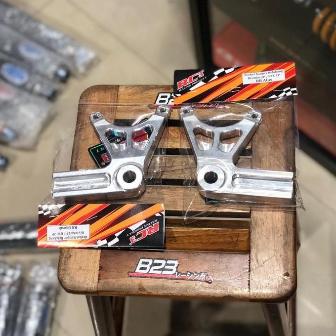 Terbaik Breket Kaliper Brembo 2P Belakang Ninja Rr Hadap Atas Bawah Hitam T7 100% Ori