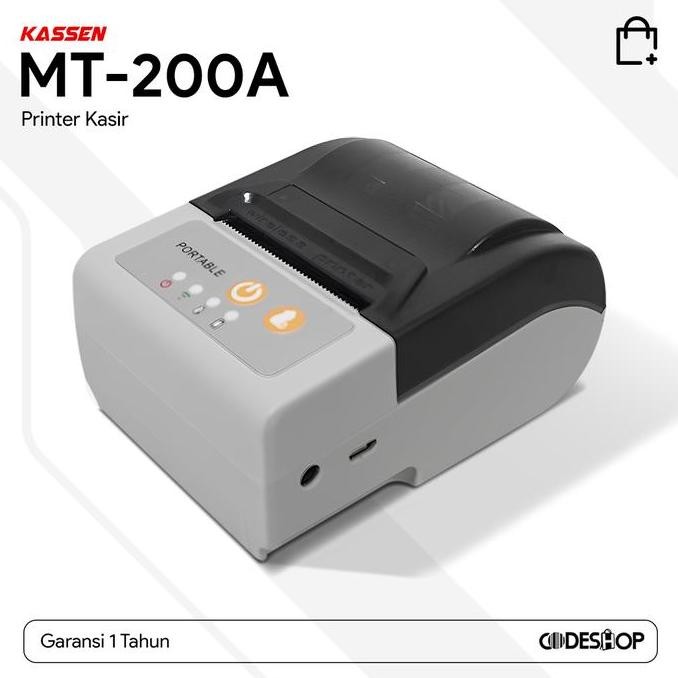 TERMURAH - Kassen MT-200A Printer Kasir Bluetooth Auto Cutter Cetak Struk Thermal 58mm USB