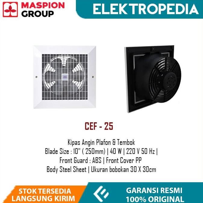 PROMO DISKON - MASPION - Ceiling Exhaust Fan 10 Inch 40 Watt 25 Cm Plafon CEF25