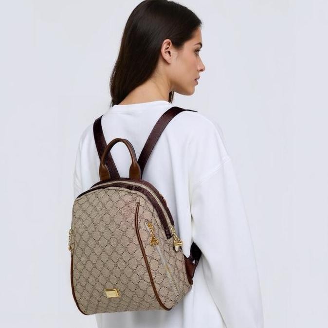 NEW - RANSEL ANDIN KC-048# Tas Ransel Wanita - Backpack Cewek Bahan Kulit PU Leather Premium Model T