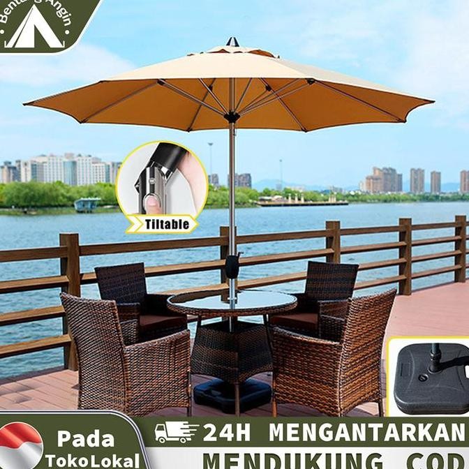 Payung Taman Payung Caffe Payung Tenda kain payung besar lipat murah payung Tahan air dan tahan UV P