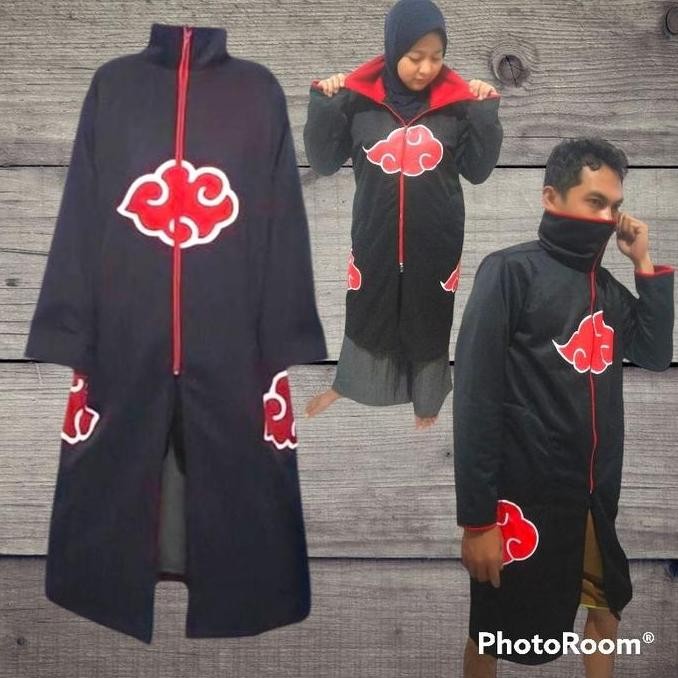 JAKET JUBAH SWEATER HOODIE AKATSUKI KERAH-JUBAH ANAK-JUBAH DEWASA-JUBAH PRIA-JUBAH WANITA-JUBAH AKAT
