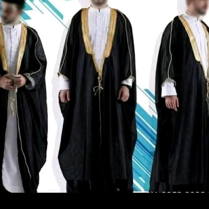 luaran jubah raja arab bisht  Pria Arab mislah jubah imam original impor saudi syar'i TI