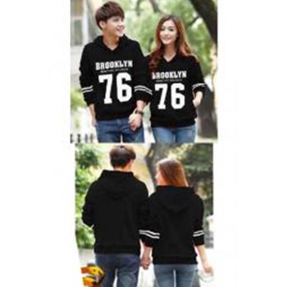 TERMURAH - 584 BAJU PASANGAN ( COUPLE ) JAKET TOPI COUPLE BROOKLYN, BAHAN BEBYTER