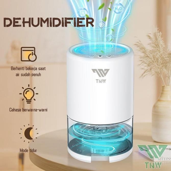 TNW HD10 Dehumidifier 1L Air Dryer 2 In 1 Air Purifier Portabel Dehumidifier Serap Air Penyerap Kele