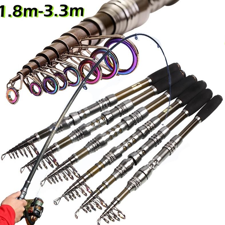 Sougayilang Joran Pancing 1.8-3.3m Carbon Ultralight Teleskopik Joran
