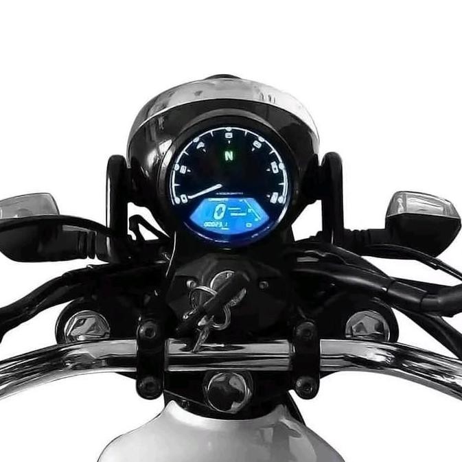 Spidometer Digital Babon Diameter 9Cm Bulat Hitam Motor Vespa Px Tiger Old New Rx King W175 Xsr Vixi