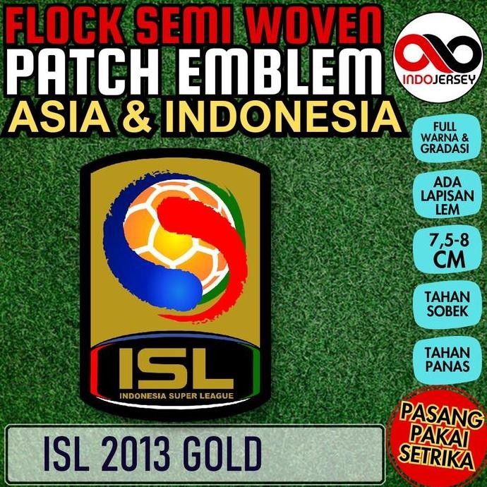 ] Patch Badge Emblem Flock Semi Woven Setrika iron-on Jersey Liga Sepak Bola INDONESIA SUPER LEAGUE 