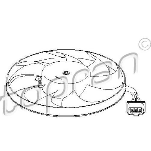 monggo] RADIATOR FAN VW NEW BEETLE 111442/1J0959455R TOPRAN