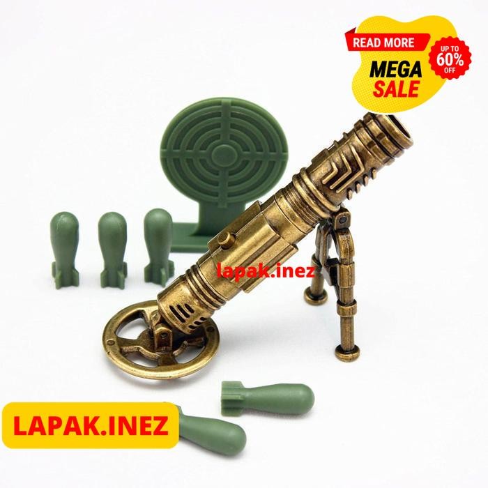 MERIAM MORTIR MAINAN BESI TEMBAK PELONTAR CANNON MORTAR   BY INE'Z COLLECTION