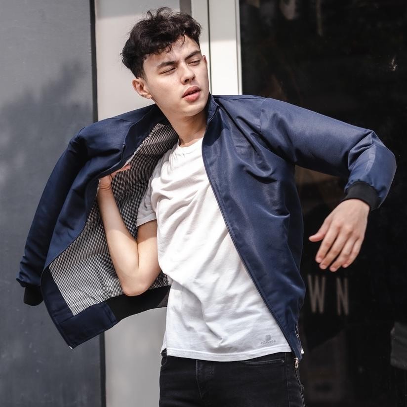 Jaket Bomber Pria Parasut Distro Harington Polos