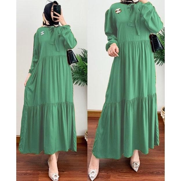 Gamis Hera Midi Dress Wanita Stock