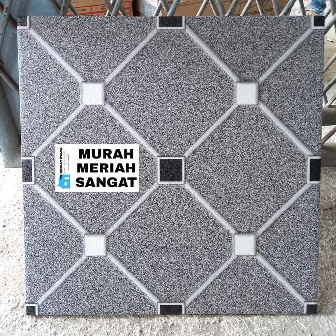 Terbaik Keramik Lantai 40X40 Hexagon Abu Hitam Putih-Keramik Lantai Garasi 100% Ori