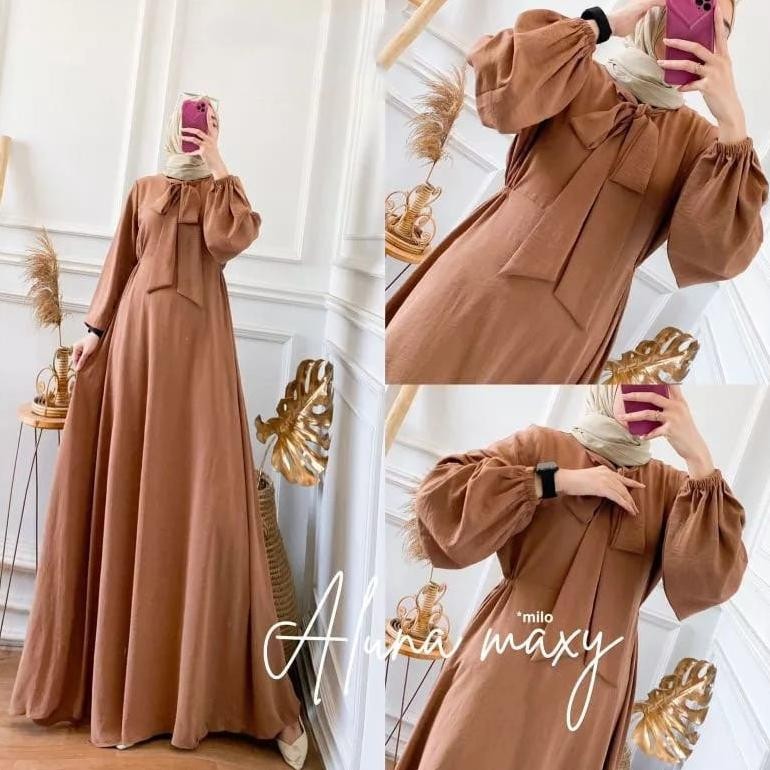 Hugogrosir - Gamis Aluna Gown Dress Wanita Baru