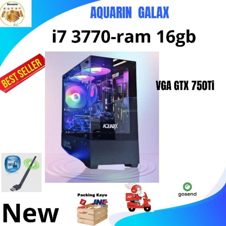 NEW PC Gaming core i7  3770 Ram 16 GB Fit Vga GTX 750 ti edit render