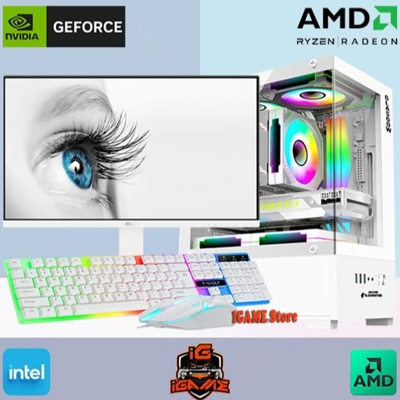 NEW Paket Lengkap Full SET PC GAMING RYZEN 5 5600GT - 24" Samsung CURVE Siap Pakai