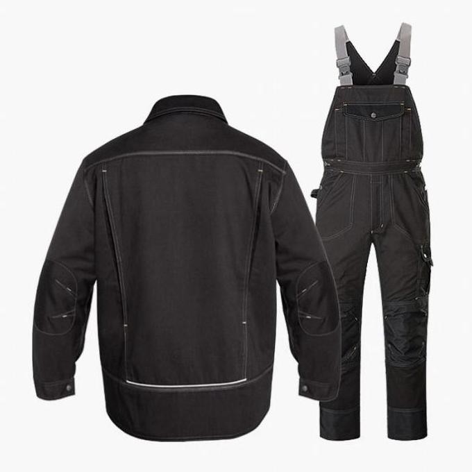 Work Clothing Thicken Welding Suit Wear-resistant Uniform Durable Double Layers Work Jacket Multi Po